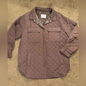 Womens brown quilted jacket